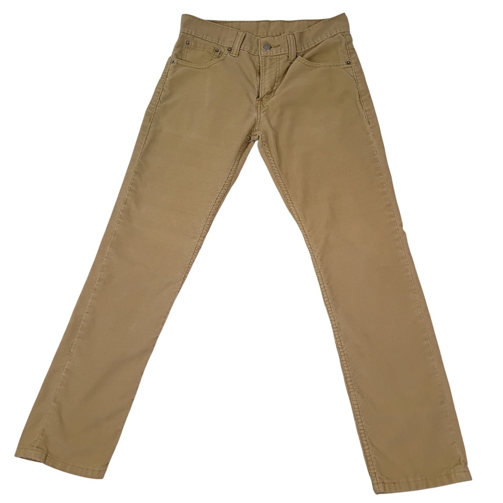 Levis 511 Skinny Corduroy Pants Mens 30x30 Tan Beige Fine Wale Cords 045110468